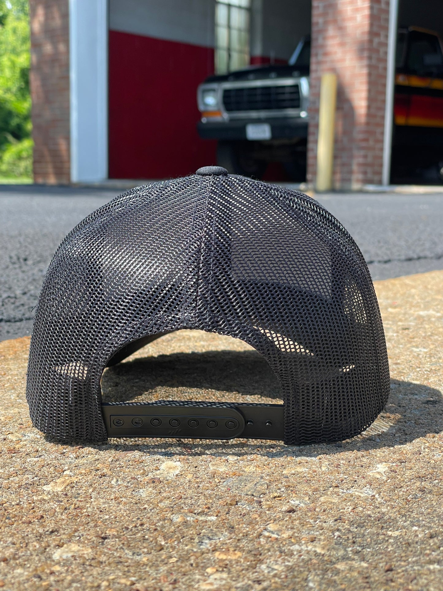 Black Firehouse Vintage Vehicles Trucker Hat